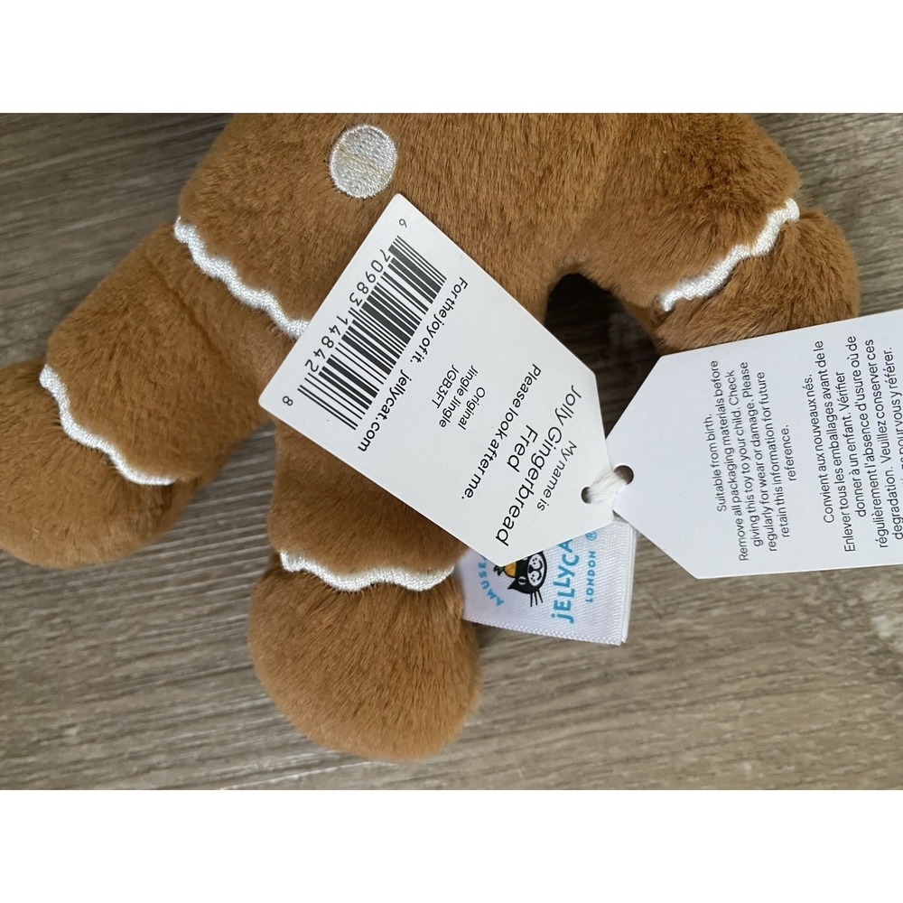 Jellycat Jolly Gingerbread Fred 7" plush AUTHENTIC US SELLER NEW 2025 Christmas - Picture 4 of 5